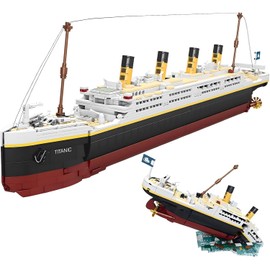 NDZUI Titanic Building Blocks Set, Toy Ship Model Kit, Building Bricks Sets for Adults or Kids 6 Year Old, Compatible with Major Brands, 2022 Pieces Gift for Christmas Boys Girls Adults (2022pcs)