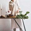 Uaussi Cotton Linen Apron Cross Back Work Apron for Women