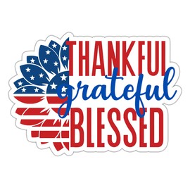Thankful Grateful Blessed Vinyl Waterproof Sticker Decal Car Laptop Wall Window Bumper Sticker 5"