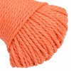 vidaXL Braided Polypropylene Work Rope – 50m Orange Poly Cord