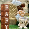 Baby Shower Boxes Party Decorations - 4 Wood Grain Brown