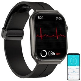 Newgen Medicals Fitness Watch: Smart Fitness Watch with ECG, Blood Pressure and Body Temperature Display (Fitness Smartwatch, Smartwatch App, Smart)