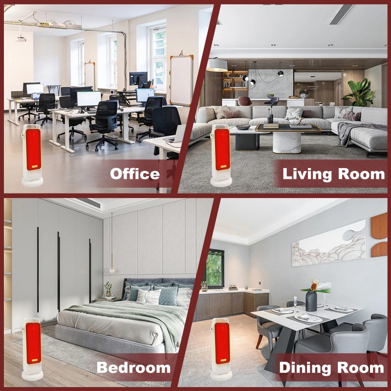 POPSTORE Slim Ceramic Tower Room Space Heater Indoor Thermostat 1200W