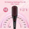 MiroPure Hair Straightening Brush 2-in-1 Ionic Hot Comb with Anti-Scald