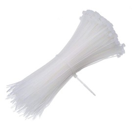 U-horizon 100 Pack Cable Ties, 100mm x 2.5mm Strong Nylon Zip Ties Wraps, White