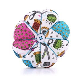 Sewing Pin Cushion, Wrist Pin Cushion Creative Pumpkin Pad With Elastic Wrist Belt, Double Sided Use, Wearable Doll, To Release Hands During Sewing(A)