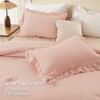 Andency Blush California King Comforter Set(104x96Inch), 3 Pieces Farmhouse Shabby