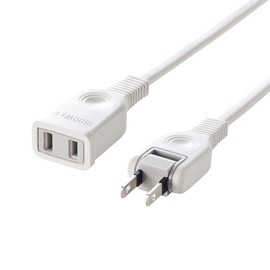 Sanwa Supply TAP-EX2105 Power Extension Cord 16.4 ft (5 m), Swing Plug with Tracking Fire Prevention Insulated Cap