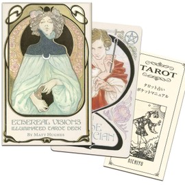 Tarot Card Divination Ether Vision Illuminated Tarot Japanese Booklet "Pocket Manual" Included