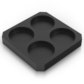 MMasters 4-Round Premium Graphite Ingot Mold for Metal Casting - High-Purity Material for Gold, Silver, Aluminum, Copper, and Brass - Heat Resistant up to 1800℃/3272℉