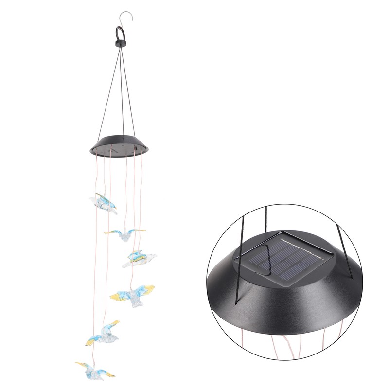 Solar Wind Chimes Light Outdoor Waterproof LED Solar Eagle Wind