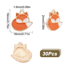 SUNNYCLUE 1 Box 30Pcs Fox Charms Bulk Fox Charm Animals Charms Forest Lovely Smart Animal Charms for Jewelry Making Charms DIY Bracelet Necklace Keychains Earrings Craft Gift Women Adults Supplies