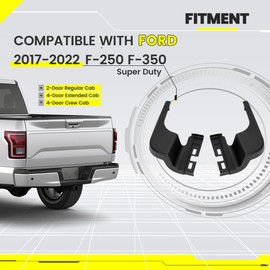 KUAFU Rear Bumper Step Pad Compatible with 2017-2022 Ford F-250 F-350 F-450 Super Duty w/Park Assist Holes Bumper End Side Step Pad Molding Trim Replacement for HC3Z17B807BC FO1191148 Plastic PP