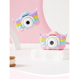 Digital Camera for Kids, Cute, Front and Rear 48 Megapixels, 1080P HD, Kids Camera, 32 GB Memory Card, 2.0 Inch IPS Screen, 8x Zoom, Shockproof, Children's Camera, Cats, Lightweight, Portable, 850