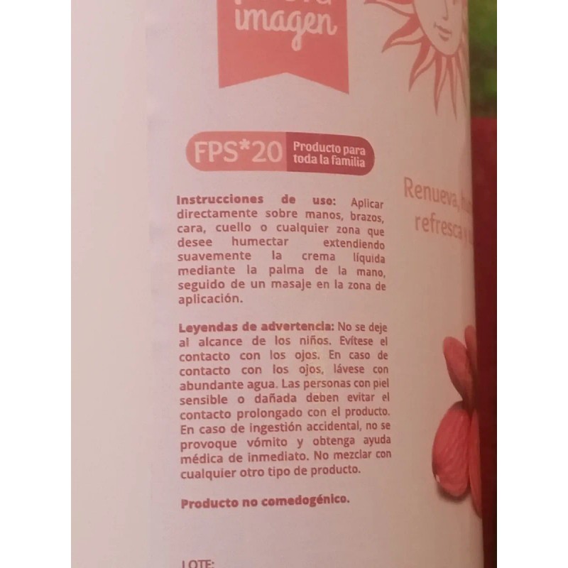Crema Corporal Almendras Casa Solar Hidratante
