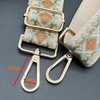JZK Bohemian style brown-beige adjustable wide fabric bag strap with