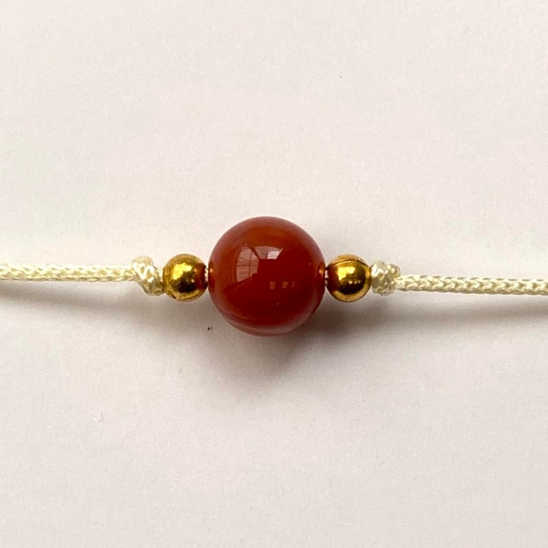VIE Single Bead Wristlet (Red Carnelian)