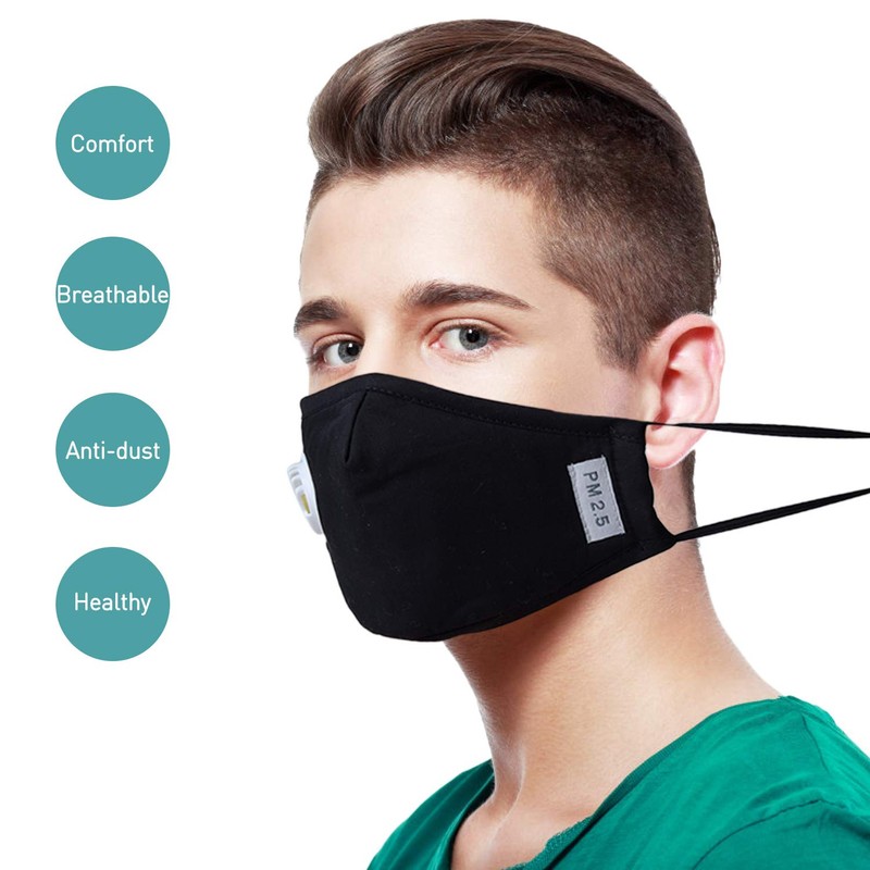 Packool 3PCS Mouth Masks Activated Carbon PM2.5 Dust Proof Half