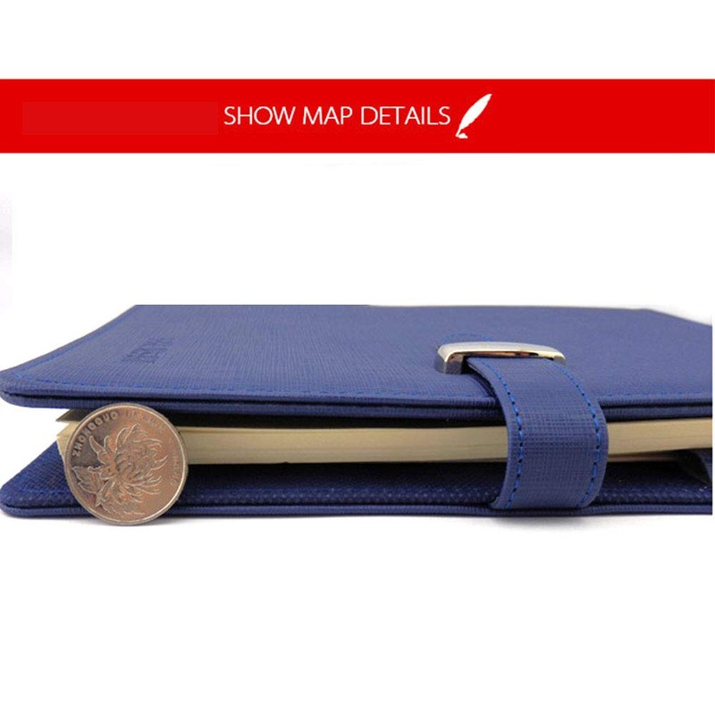 A7 Yellow PU Leather Business Notebook with Pen Pocket and