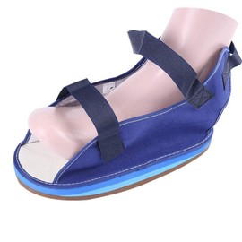 Foot and Ankle Fracture Gypsum Shoes, Canvas Rocker Bottom Post-Op Cast Shoe, Toe Valgus Fixed Shoe Postoperative Shoes Cover (Size : Large)