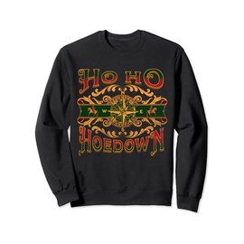 Ho Ho Hoedown Santa Jingle Jangle Vintage Western Christmas Sweatshirt