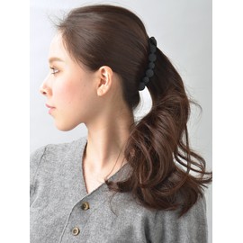 [ヴxante-nu] vingtaine Simple Banana Clip Set of 2 Daily Office Hair Accessory H – 731 – ccbk – sqbe Circle bk× Square Be