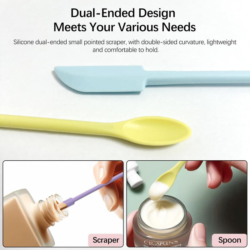 Mini Spatula Set for Cosmetics, 4-Piece Beauty Spatula Kit for