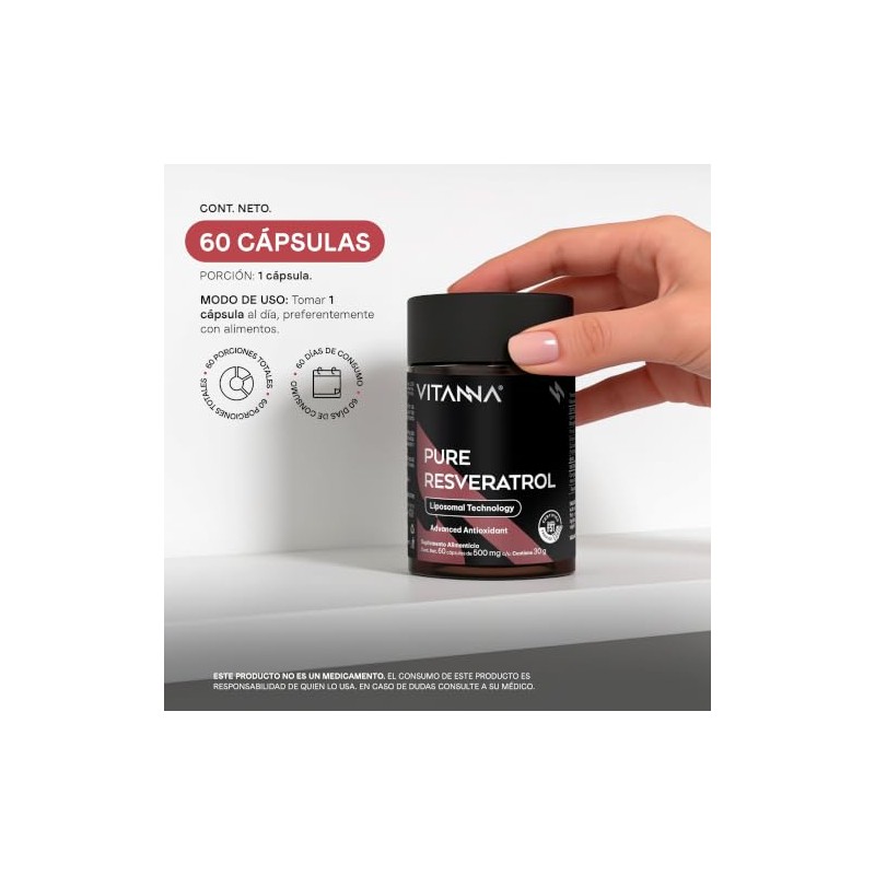 Resveratrol Liposomal | Tecnología Liposomal de Alta Absorción | Certificado