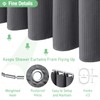 Dynamene Extra Long Shower Curtain - 96 Inch Long Waffle