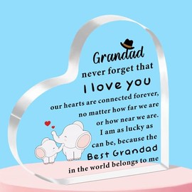 QMVMV Grandad Gifts from Grandchildren Acrylic Plaque Gifts for Grandad Best Grandad Gifts Birthday Christmas for Grandad