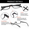 Kerecsen Half Frame Reading Glasses for Men & Women, Lightweight