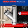 NYXOVA 3-Way Metal Duct Splitter, 4" 45° Branch Air Vent