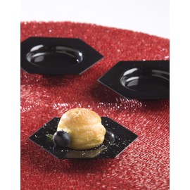 EMI Yoshi Koyal Honeycomb Plates, 3.2-Inch, Black, Set of 200