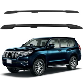 OCPTY Roof Rack Side Rails Fit for Toyota for Prado 2010 2011 2012 2013 2014 2015 2016 2017 2018 Luggage Racks Rooftop Cargo Carrier Bag Luggage Kayak Canoe Bike Snowboard Skiboard