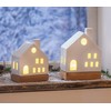 FRANK FLECHTWAREN LED House White, Set of 2, Dimensions: Height