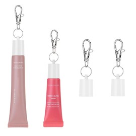 Keychain Cap for Summer Fridays 0.5 Oz Lip Balm keychain, Keychain Cap Compatible with LANGIGE 0.35 oz Lip Balm, Portable Keychain Holder (2 white)
