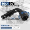 Auto Dynasty 10AN AN-10 Universal 90-Degree Swivel Push Lock Hose