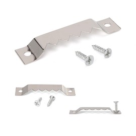 Suprom Sawtooth Picture Hangers - Supports 25 lbs, 50 Pack Heavy Sawtooth Hangers with Screws, Picture Hanging Solutions for Hanging Canvas Photos Frame Clock Paintings Artwork (Silver)