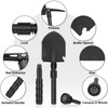 iunio Folding Survival Shovel, Military-Grade Entrenching Tool, Collapsible Emergency Shovel