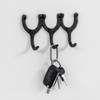 Woodside Cast Iron Wall Mounted Triple Horseshoe Hook Coat/Hat/Key Rack,