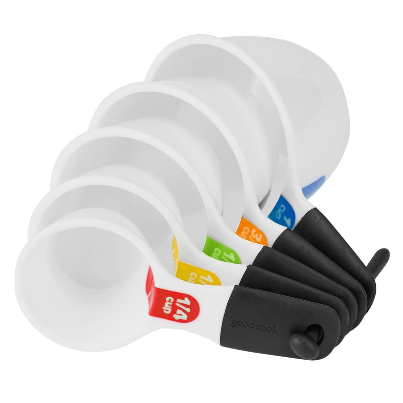 Goodcook Touch Dry Measuring Cup Set, Multi, White