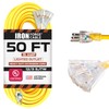 Iron Forge Cable 50 Foot Lighted Outdoor Extension Cord with
