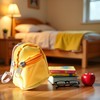 WLngtv Yellow Mini Doll Backpack School Bag Model Dollhouse School