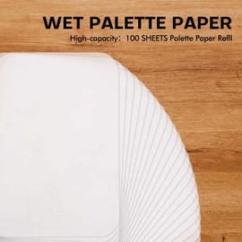 100 Sheets Wet Palette Paper Refills for Acrylic Painting - Non-Stick, Stay-Wet Paint Palette Sheets for Miniature and Model Painting, Watercolor, Artists