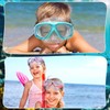 Flutesan 4 Pcs Kids Swim Goggles with Nose Cover Elastic