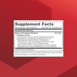 PROTOCOL FOR LIFE BALANCE Bifido Digest - 20 Billion CFU per Serving - GI Support - Dairy Free, Egg Free & Non-GMO - 60 Veg Capsules