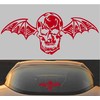 Avenged Sevenfold A7X Death Bat Metal Band Vinyl Decal Sticker (12" x 5.25", Red)