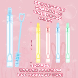 SULOLI 40 pcs Bunny Bubble Wands, Mini Bubble Party Favors Wand Blowing Sticks Bulk for Kids Adults Summer Birthday Party Supplies