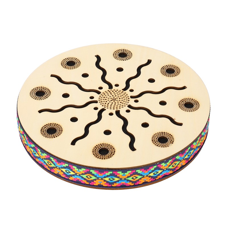 Sea Drum Ocean Wave Sound 8in Portable Maple Ethnic Musical