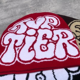 yolrdiw 4 Pieces Y2k Beanie Letter Graphics Knitted Hat Winter Warm Skull Cap for Women Men